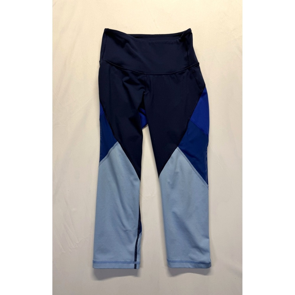 Old Navy Active Go-Dry Ankle Leggings Womens M Multi Colorblock Moisture Wicking